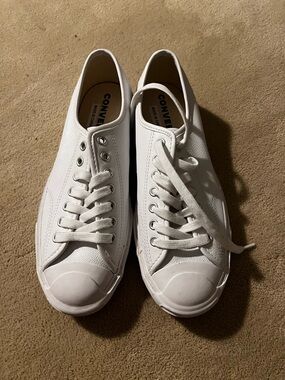 Converse Men's White Low-Top Canvas Sneakers - All-White